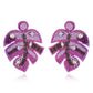 Earedge - Multi Hued Leaf Shaped Earrings