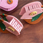 Beau - Peach Shaped Hair Claw Clip Acetate Material