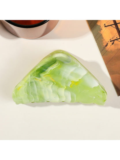 Beau - Marble Pattern Triangular Hair Claw
