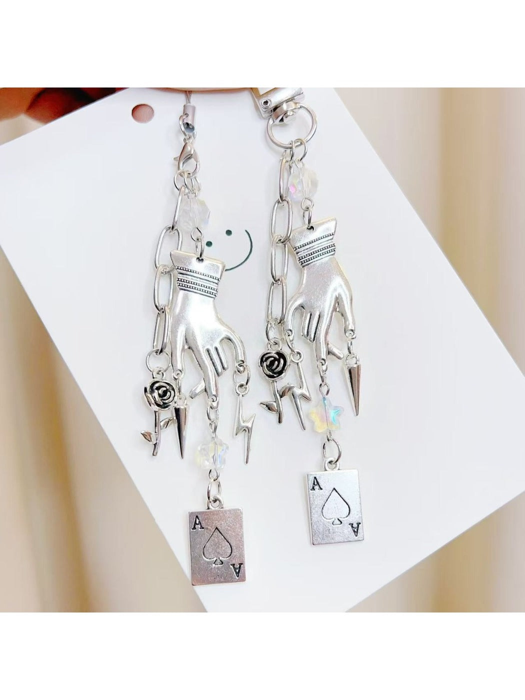 Keypus - Minimalist Hand and Flower Charm Keychain