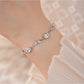 Lovra - Alloy Oval Flower Synthetic Zircon Bracelet