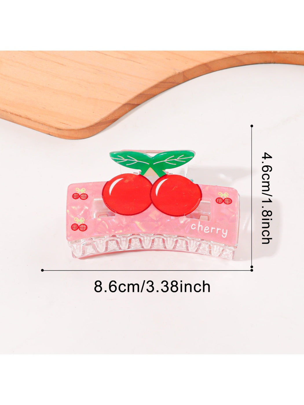 Beau - Square Fruit Print Hair Claw Clip
