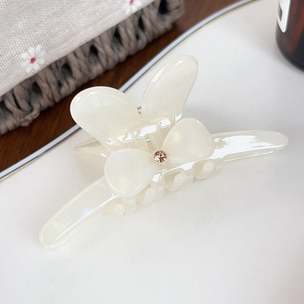 Beau - Acetate Board Bow Detail Decorative Claw Clip