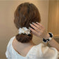 Gifty - Ruffle Trim Knit Finish Elastic Scrunchie