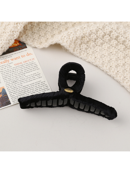 Beau - Large Looped Geometric Solid Color Claw Clip