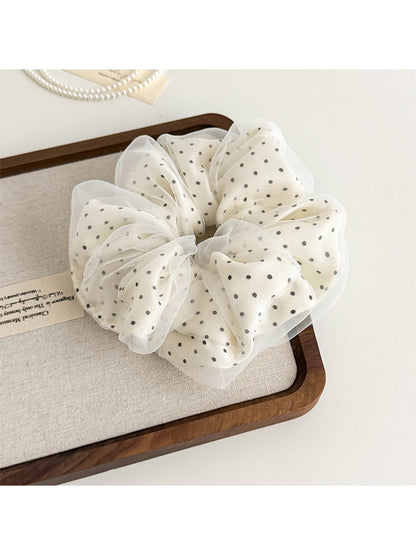Gifty - Double Layer Polka Dot Mesh Scrunchie