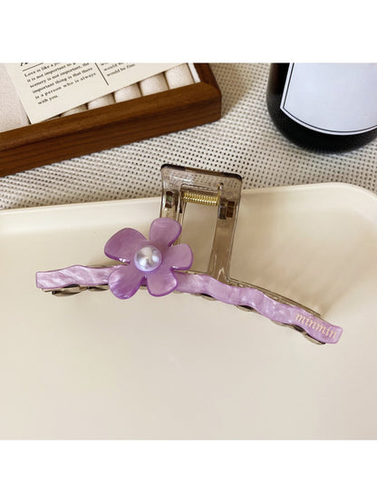 Beau - Sweet Floral Wave Shape Hair Styling Claw Clip