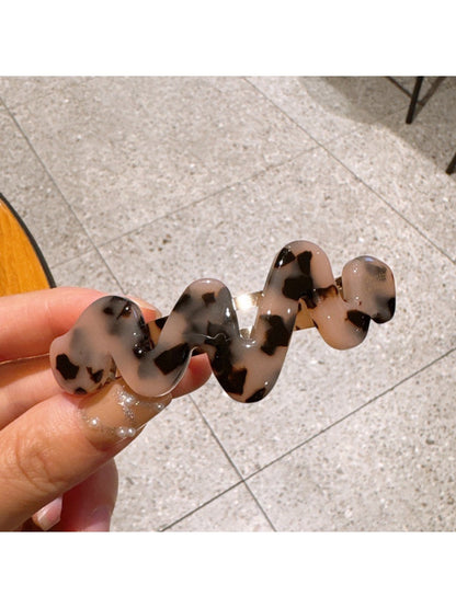 Beau - Geometric Wave Acetate Fiber French Barrette