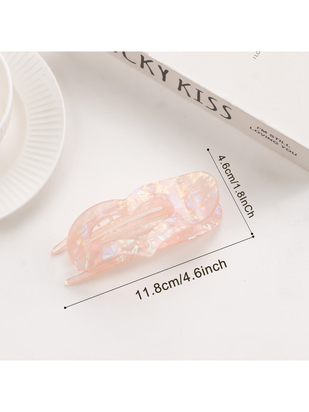 Beau - Fashionable Flat Heart Shaped Claw Clip