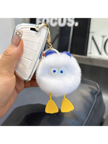 Keypus - Fluffy Duck Keychain For Bags Backpacks