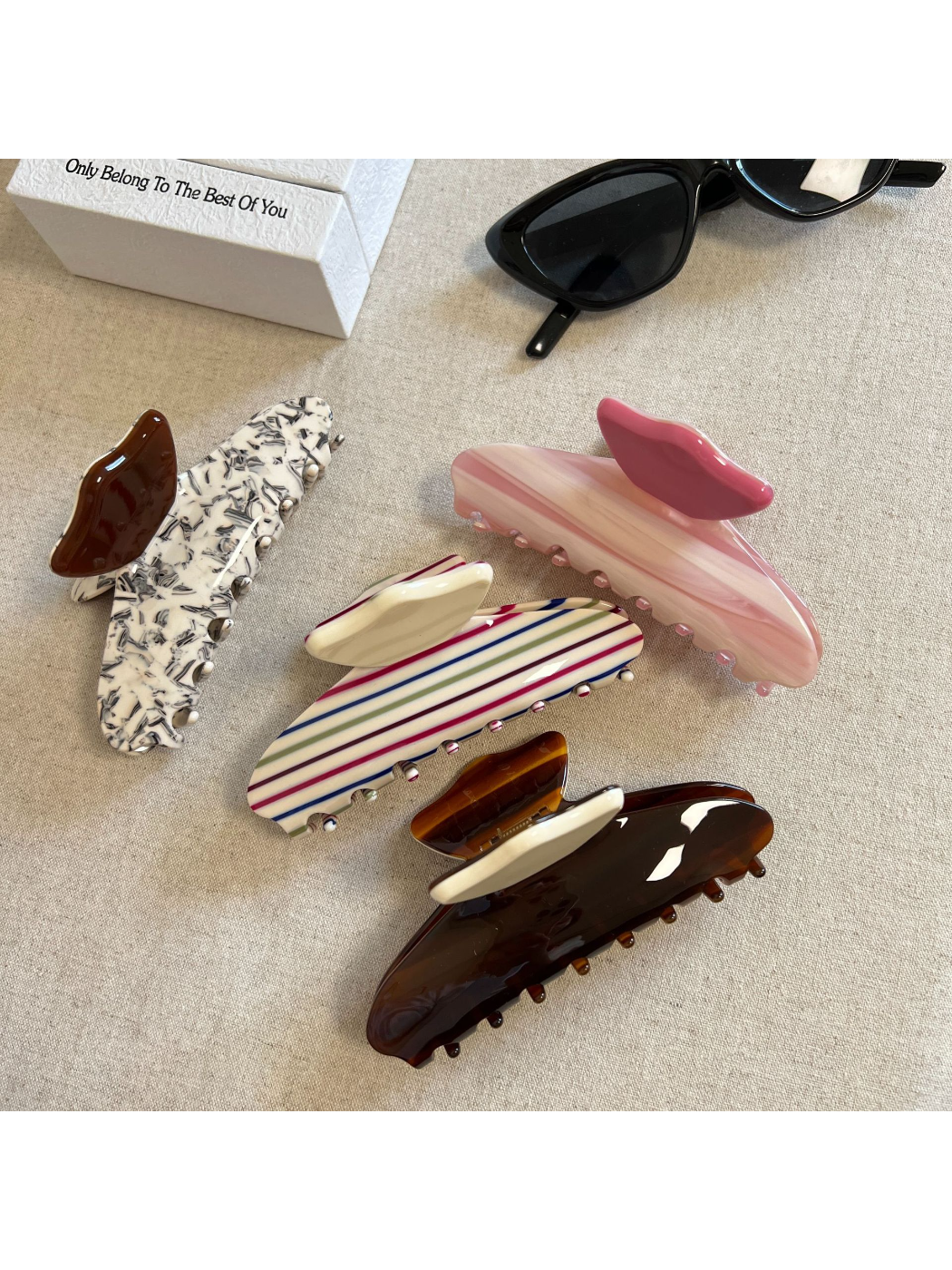 Beau - Colorful Striped Hair Clip
