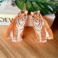 Beau tiger shape hair clip showing detailed tiger face design