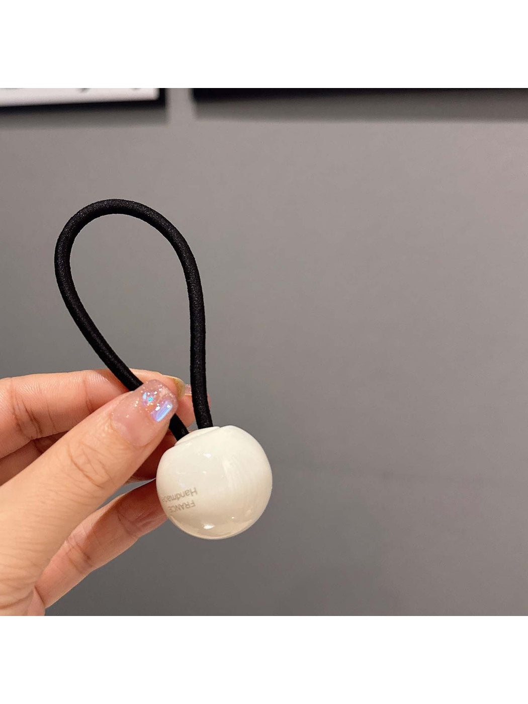 Gifty - Glossy Ball Decoration High Elastic Hair Tie