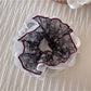 Gifty - Lace Trim Floral Print Scrunchie