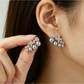 Earedge - Star Shape Rhinestones Alloy Fashion Stud Earrings