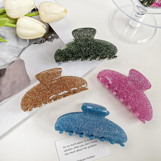 Beau - Geometric Glitter Finish Claw Clip