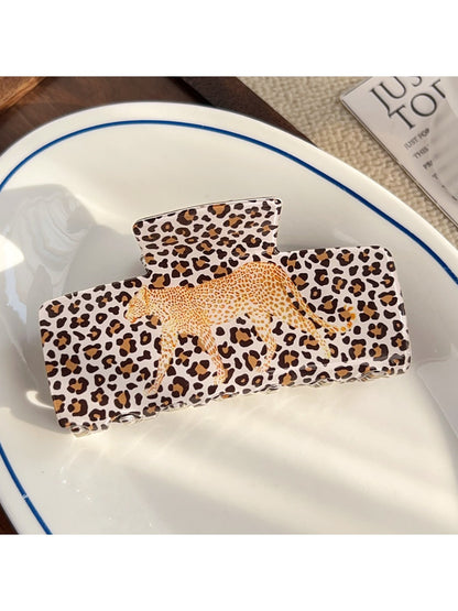 Beau - Leopard Pattern Print Hair Clip