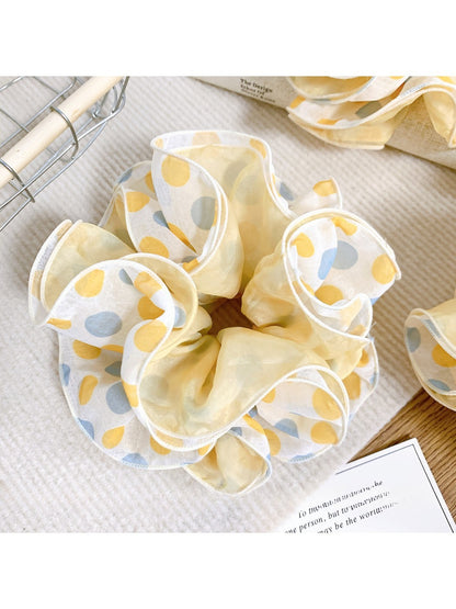 Gifty - Cream Yellow Polka Dot Hair Circle