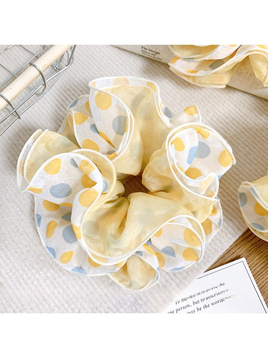 Gifty - Cream Yellow Polka Dot Hair Circle