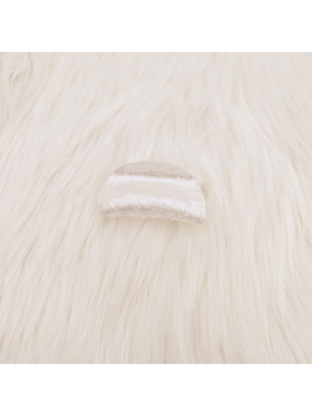 Top view of Beau marble pattern claw clip showing smooth finish and clasp