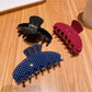Beau - Polka Dot Acetate Semi-Circle Claw Clip