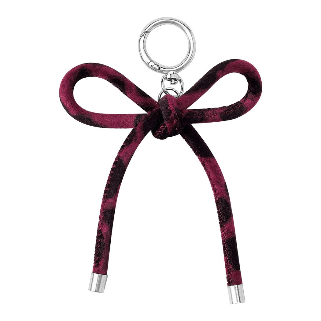 Keypus - Vintage Leopard Print Bow Keychain