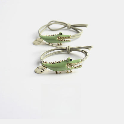 Gifty - Crocodile Charm Polyester Alloy Hair Tie