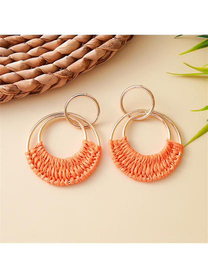 Earedge - Bohemian Geometric Round Stud Earrings