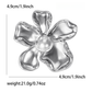 Brovia - Smooth Flower Detail Alloy Brooch Pin