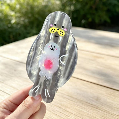 Beau - Cute Seal Acetate Animal Claw Clip