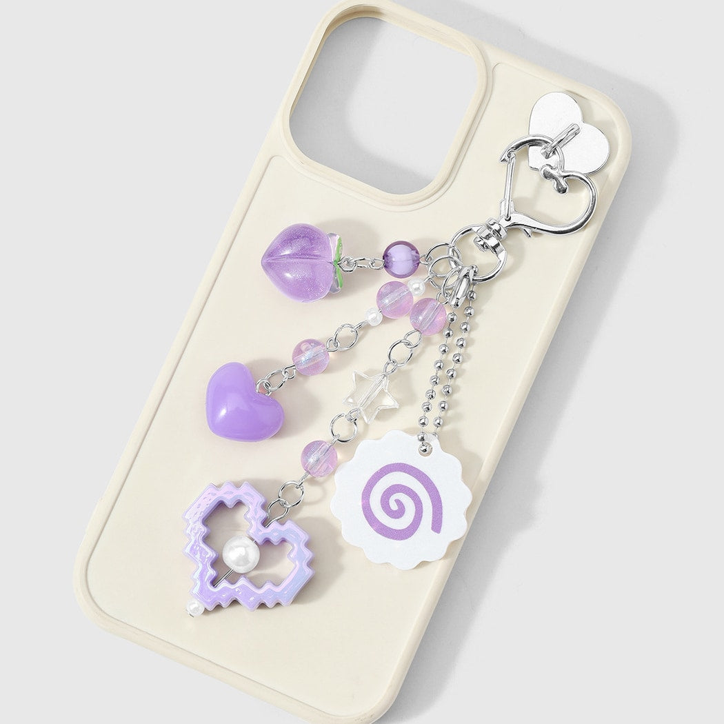 Keypus - Sweet Purple Heart and Key Keychain