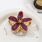 Beau - Glossy Petal Design Alloy Claw Clip