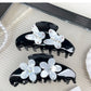Beau - Floral Butterfly Half Moon Claw Clip