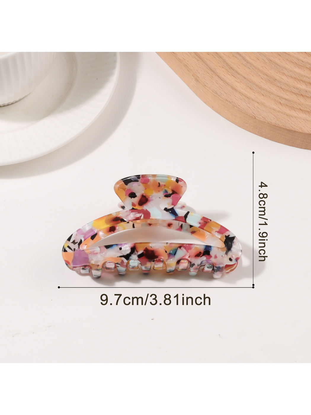Beau - Color Spliced Openwork Hair Claw Clip
