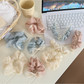 Gifty - Polka Dot Sheer Bow Accent Hair Scrunchie