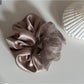 Gifty - Satin Paneled Ruched Scrunchie