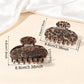 Beau - Leopard Print Half Moon Claw Clip