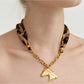 Earedge - Leopard Print Pony Pendant Necklace
