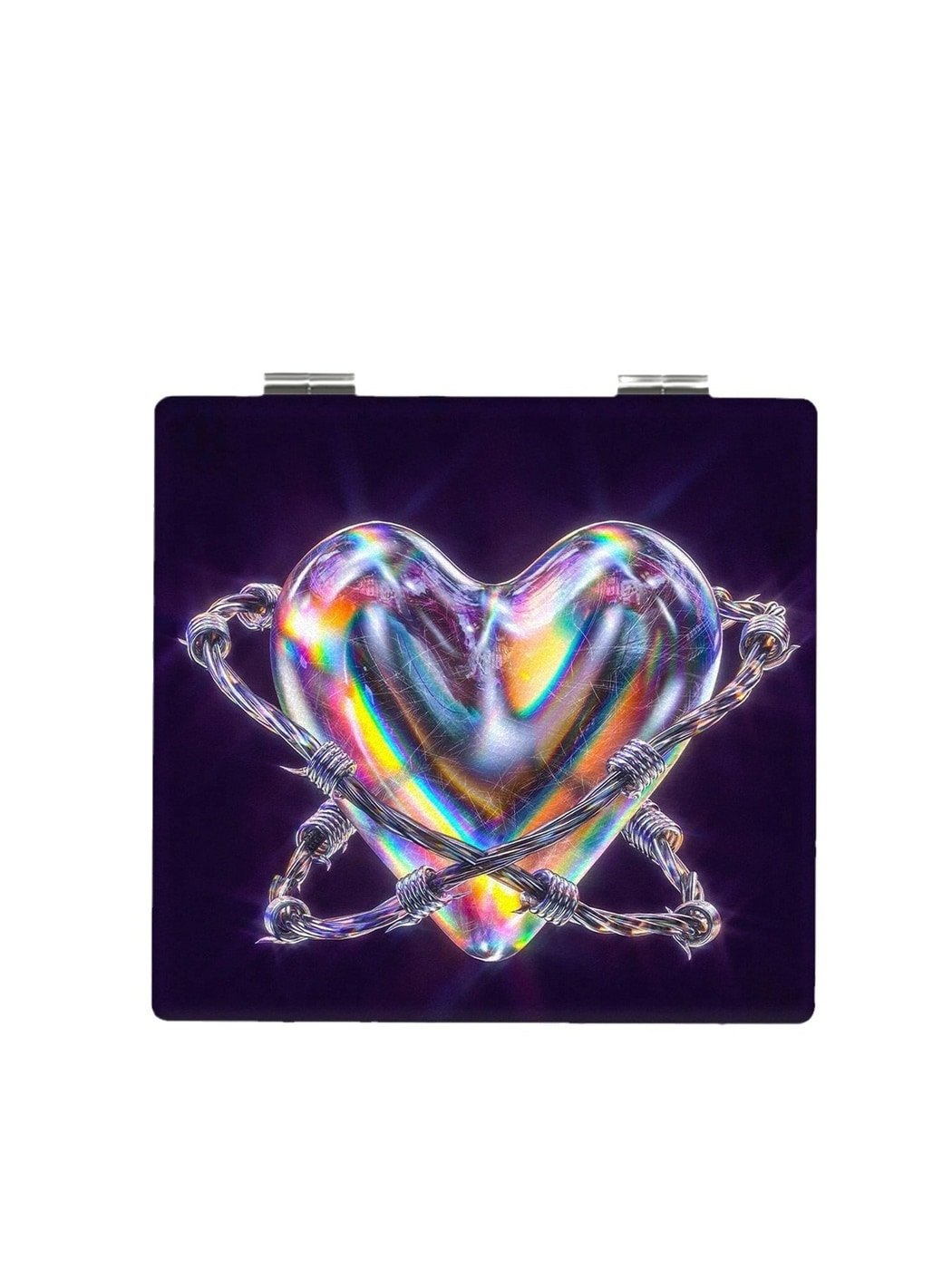 Mirroray - Heart Design Portable Folding Makeup Mirror