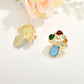 Earedge - Spring Color Block Mushroom Earrings