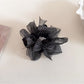 Gifty - Black Mesh Polka Dot Bow Scrunchie