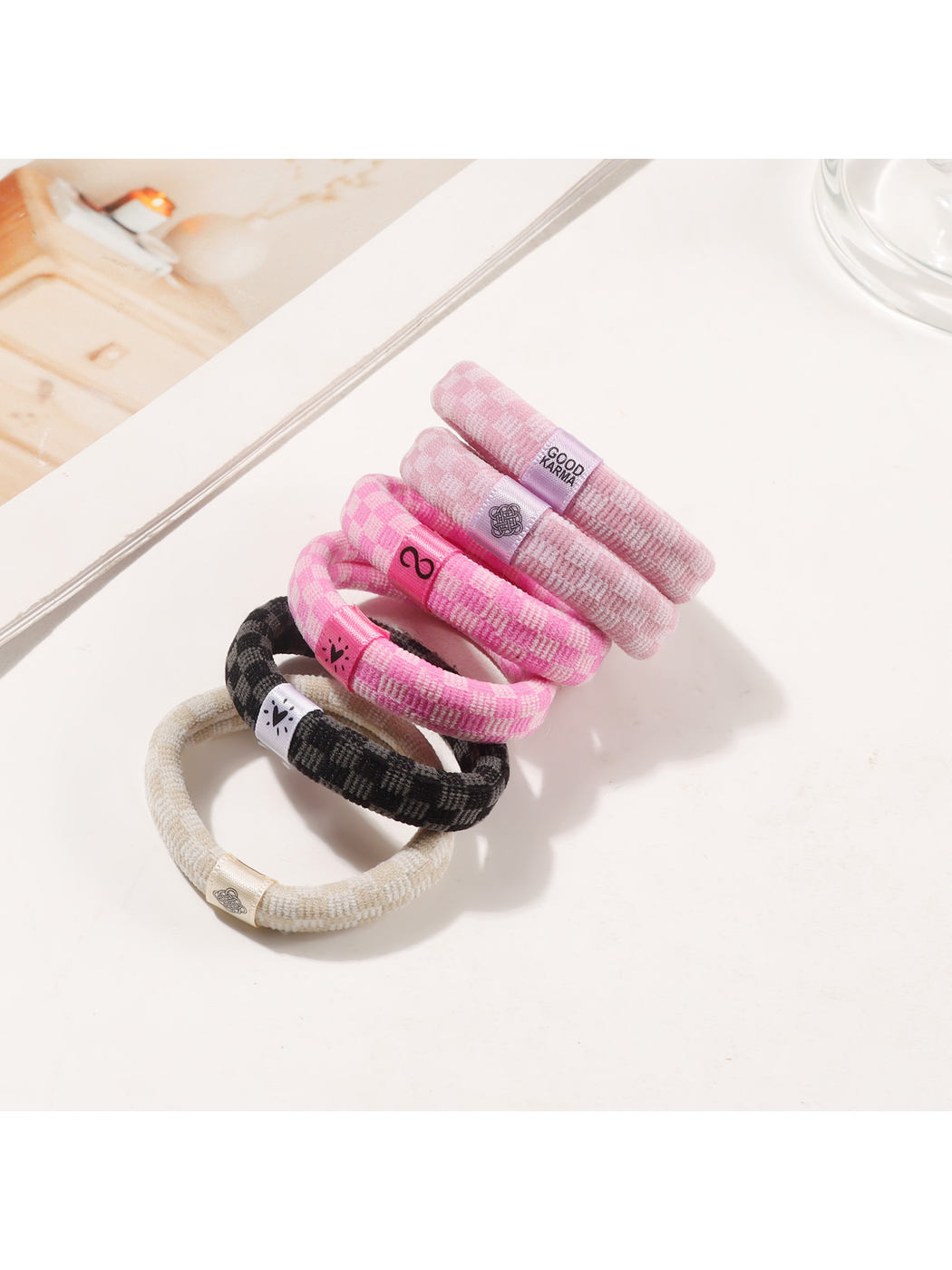 Gifty - Plaid High Elasticity Ponytail Hair Tie