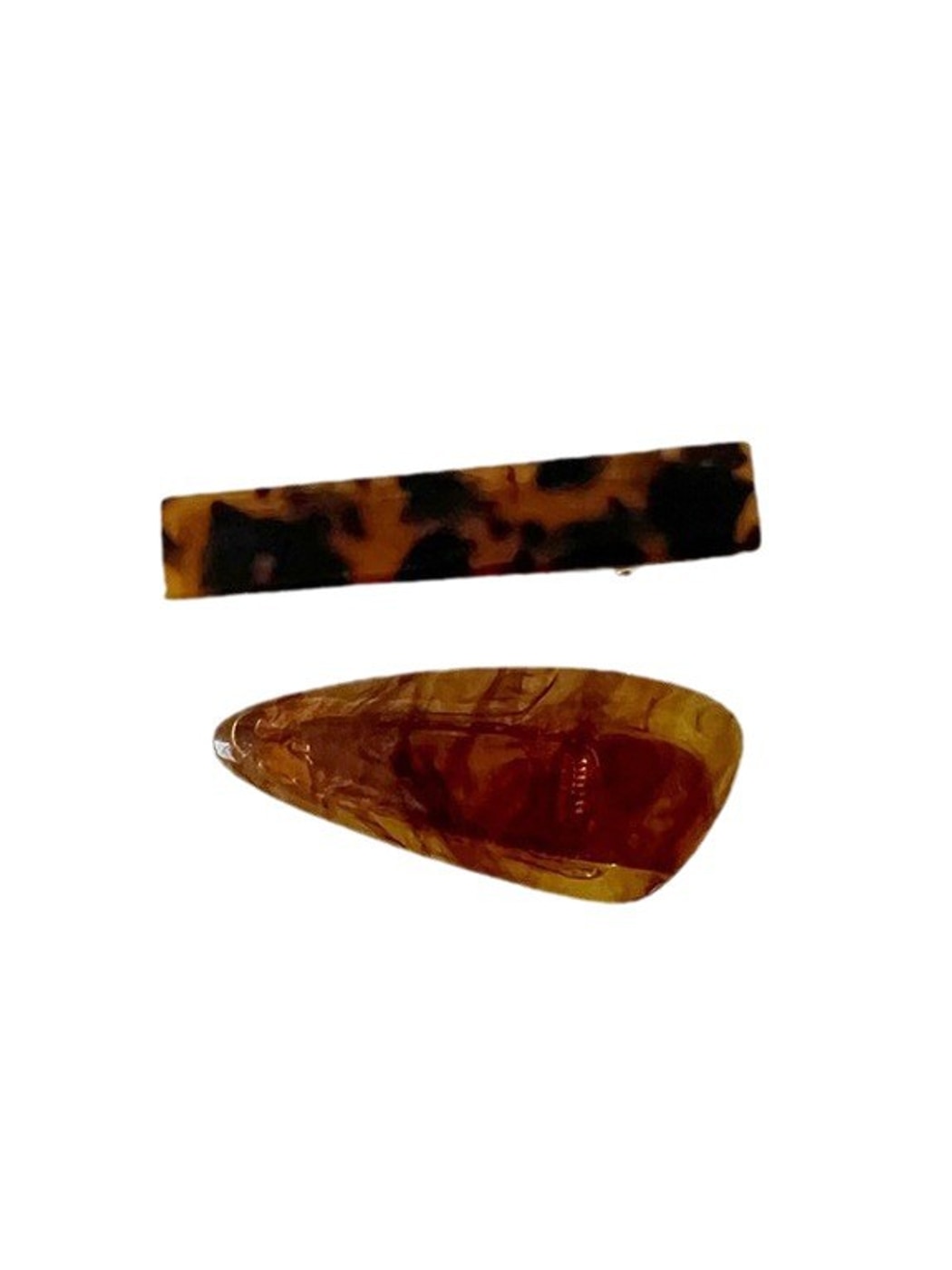 Beau - Acetate Marble Pattern Duckbill Hair Clip