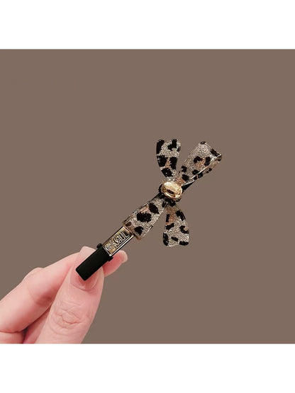 Beau - Leopard Printed Bow Hair Clip