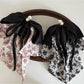 Close-up of Beau Ink Wash Bow Ribbon Claw Clip showing ink wash pattern