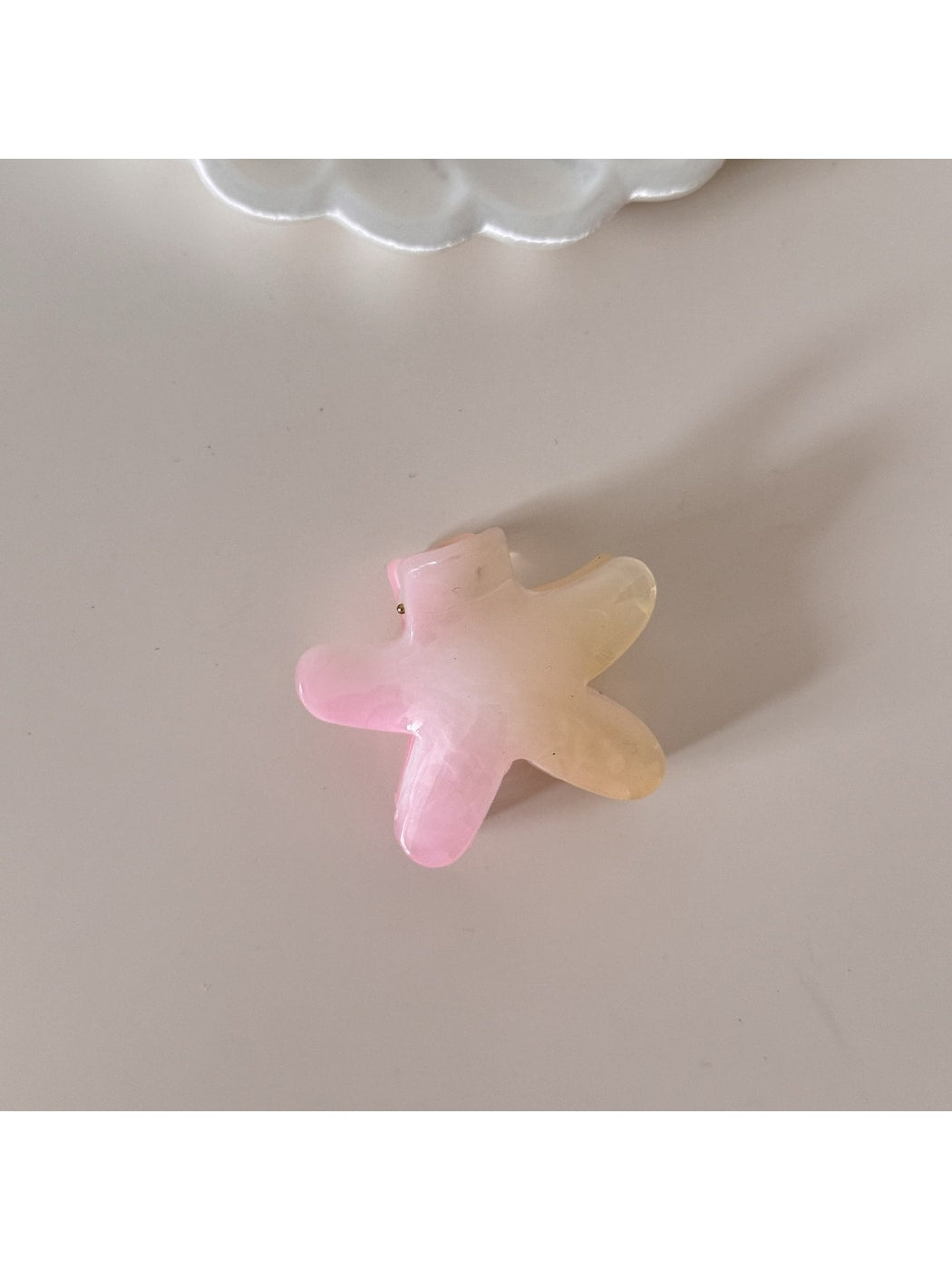 Beau - Sweet Floral Starfish Bow Wave Claw Clip