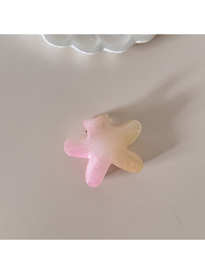 Beau - Sweet Floral Starfish Bow Wave Claw Clip