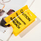 Beau - Yellow Caution Sign Shaped Claw Clip
