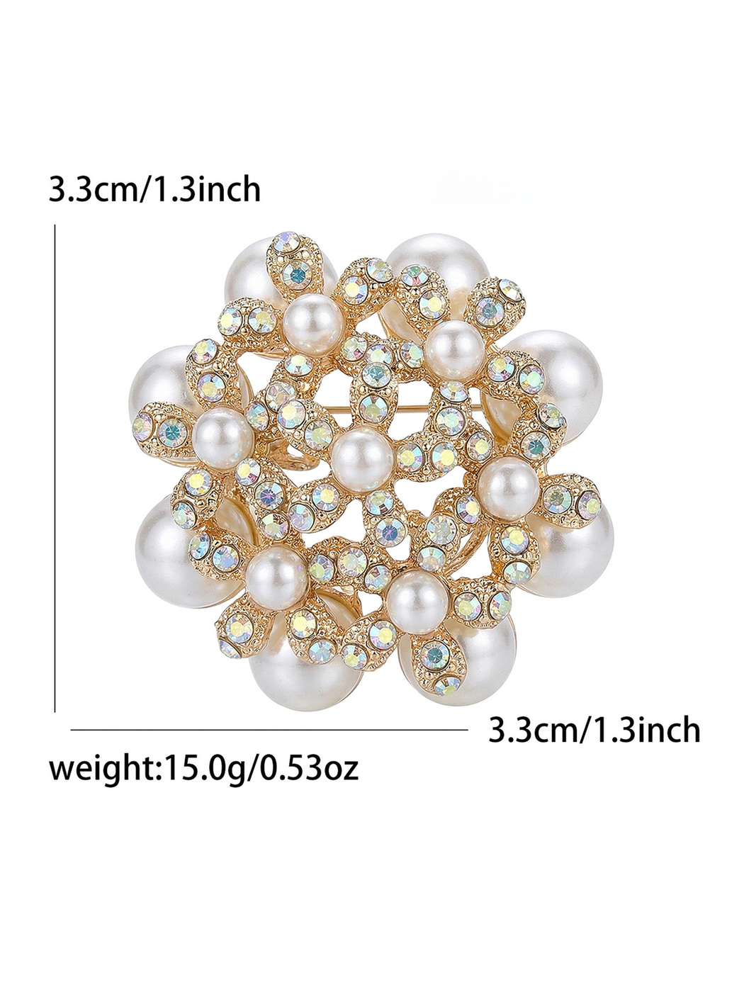 Brovia - Fashion Alloy Suit Cardigan Accent Brooch