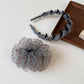 Beau - Floral Mesh Gathered Polyester Banana Clip